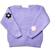 Sweterek dziewczęcy <br />GOGOBici -KWIATKI - Fiolet <br />  Rozmiary od 80 do 110